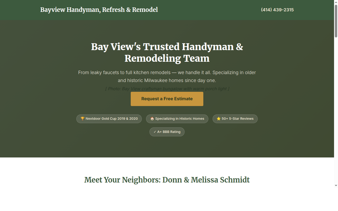 Bayview Handyman — live site